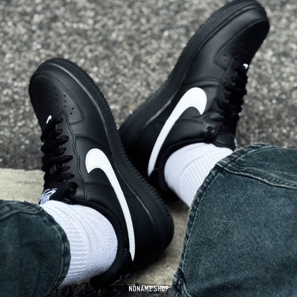 NIKE AIR FORCE 1 "BLACK/WHITE" 黑白 黑底白勾 小AMBUSH (男鞋)