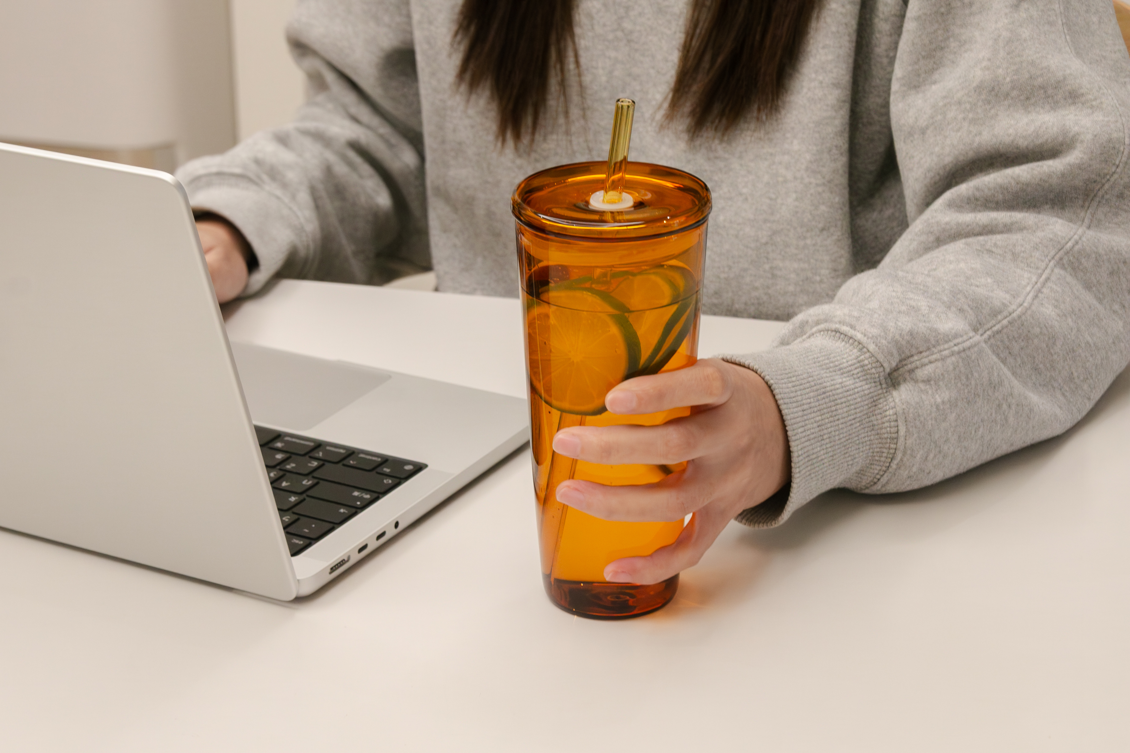 好玻-單層玻璃吸管隨手杯