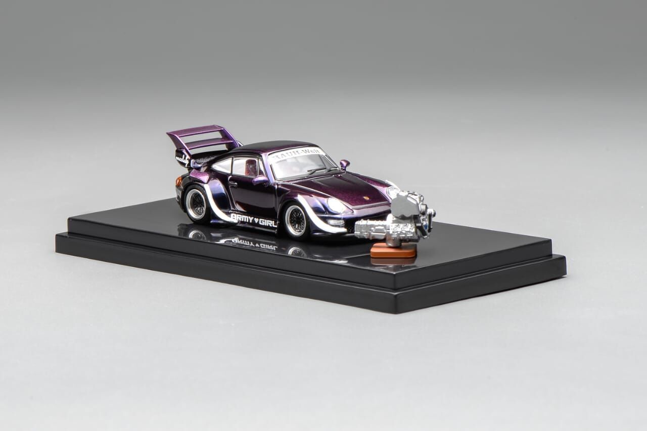 PO-$140 * MOTORHELIX * 1:43 RWB993 PURPLR ARMY GIRL