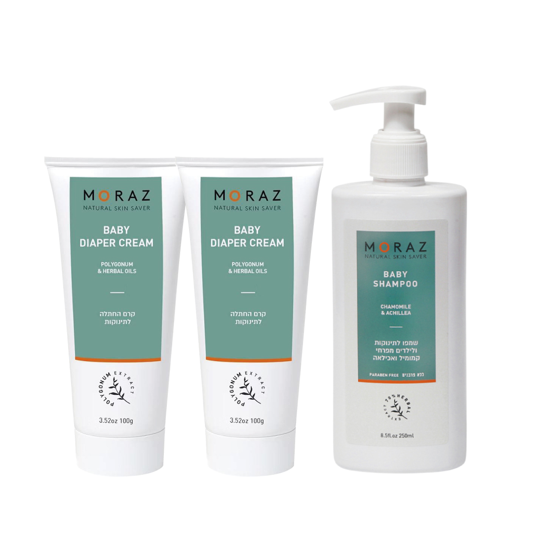 🌸春季限定組🌸茉娜姿moraz 小屁屁植物精華護理霜(100mlx2條)加贈嬰兒植物精華洗髮精250ml一瓶