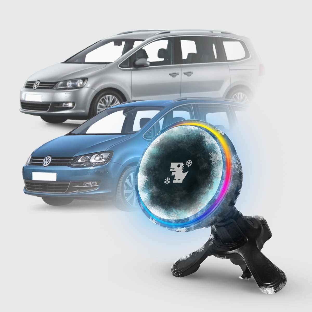 Volkswagen Sharan 系列｜XILLA黑鏡冰核智充手機架