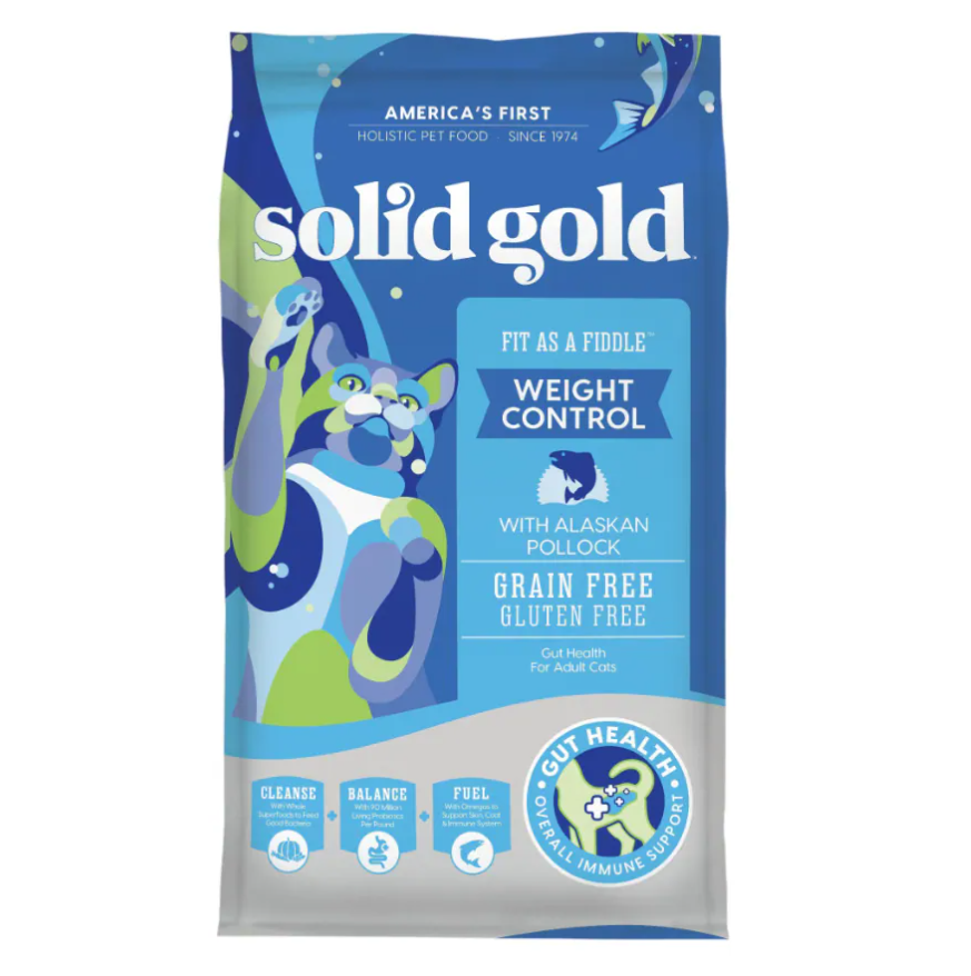 Solid Gold 素力高 無穀物鱈魚低卡成貓糧 6LB [ 3LB X 2包]