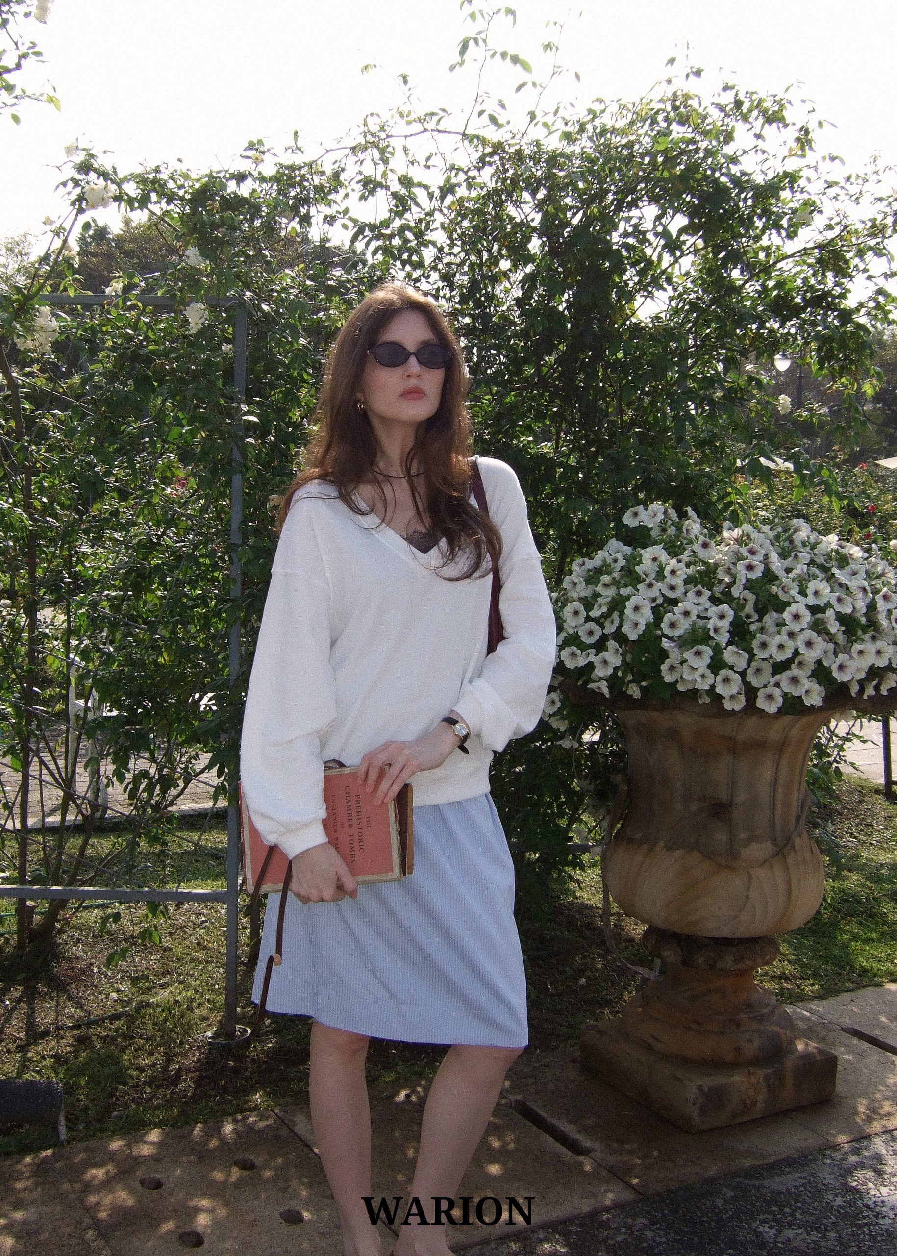 Claire Tencel Skirt - Blue