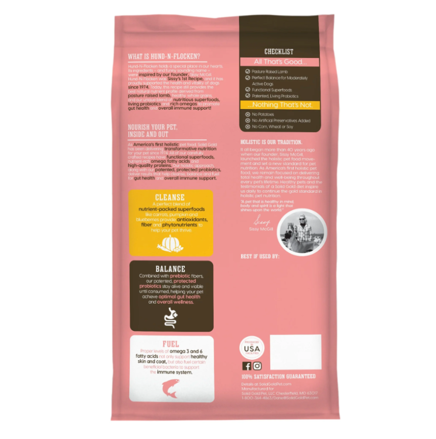 Solid Gold 素力高羊肉成犬糧 24LB