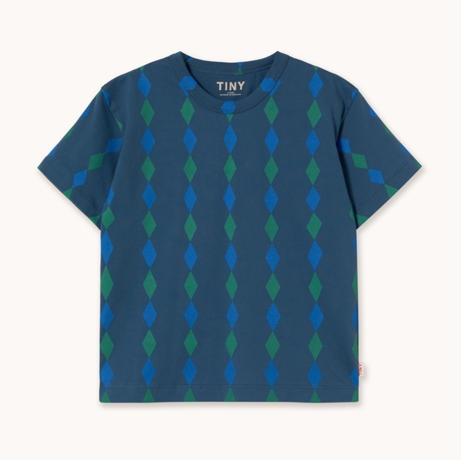 TINYCOTTONS 鑽石印花短袖T恤 DIAMONDS KNITTED TEE - light navy