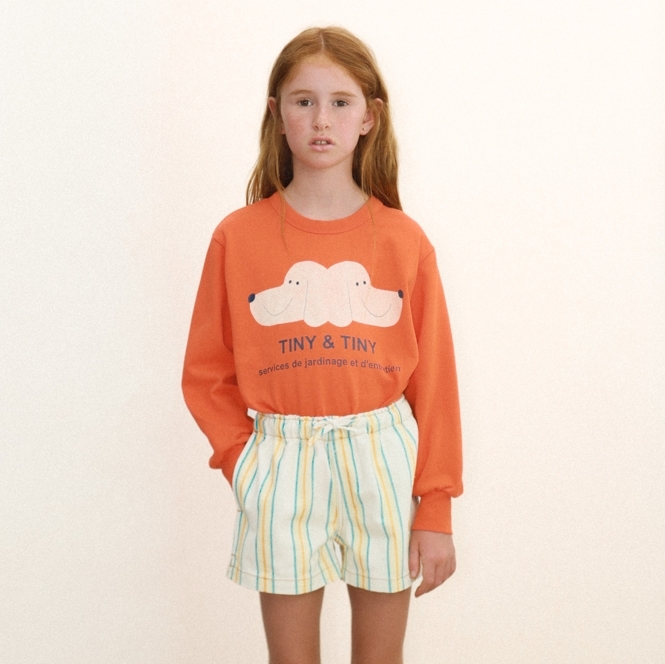 （預購）TINYCOTTONS 雙胞胎小狗衛衣 TINY&TINY GRAPHIC SWEATSHIRT - summer red