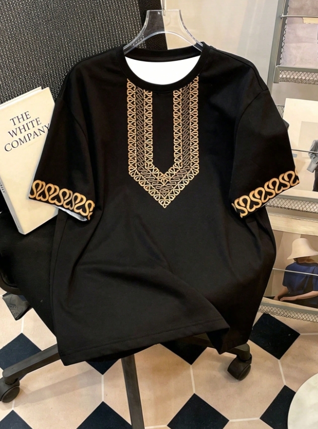 KADMAX大尺碼-大碼夏季休閒紋路短袖TEE〈KSMS2772〉