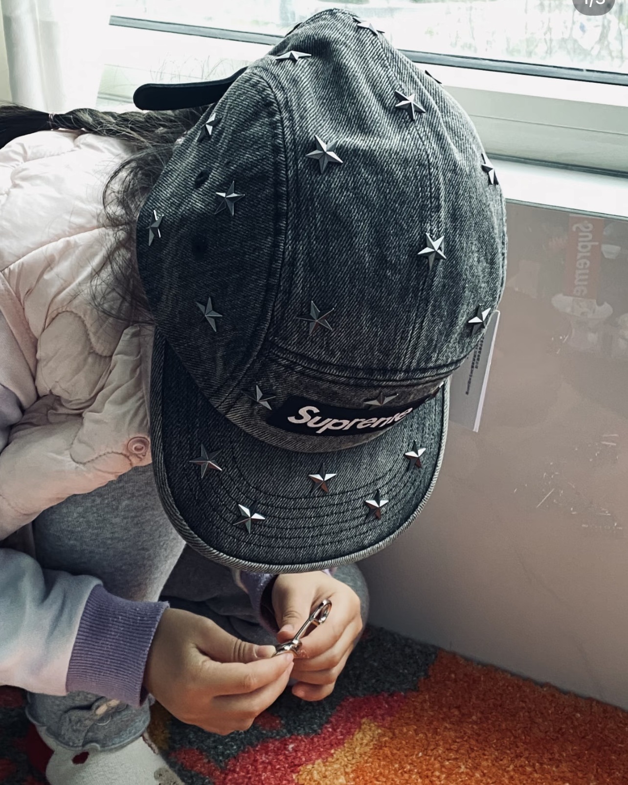 Supreme 26ss Stars Studded Denim Camp Cap 丹寧五分割帽