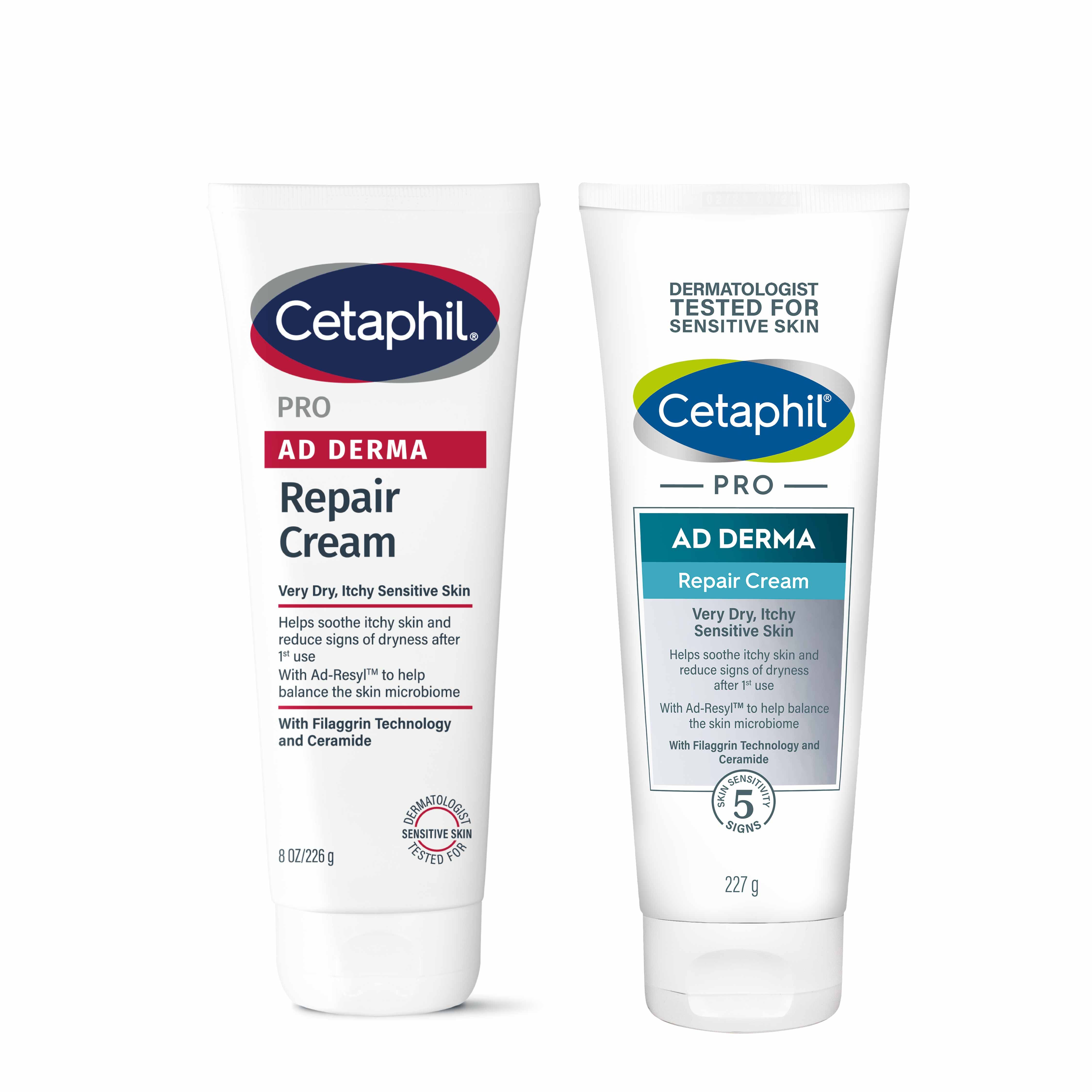 舒特膚 Cetaphil AD益膚康修護舒敏乳霜(新包裝)227g*1+AD益膚康修護舒敏乳霜(舊包裝)227g*1