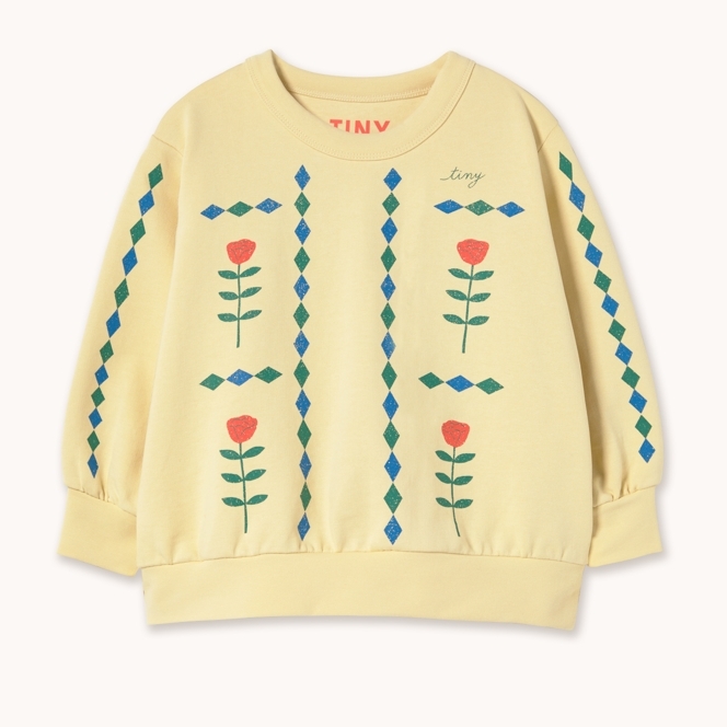 TINYCOTTONS 鑽石玫瑰衛衣 DIAMONDS GRAPHIC SWEATSHIRT - dusty yellow