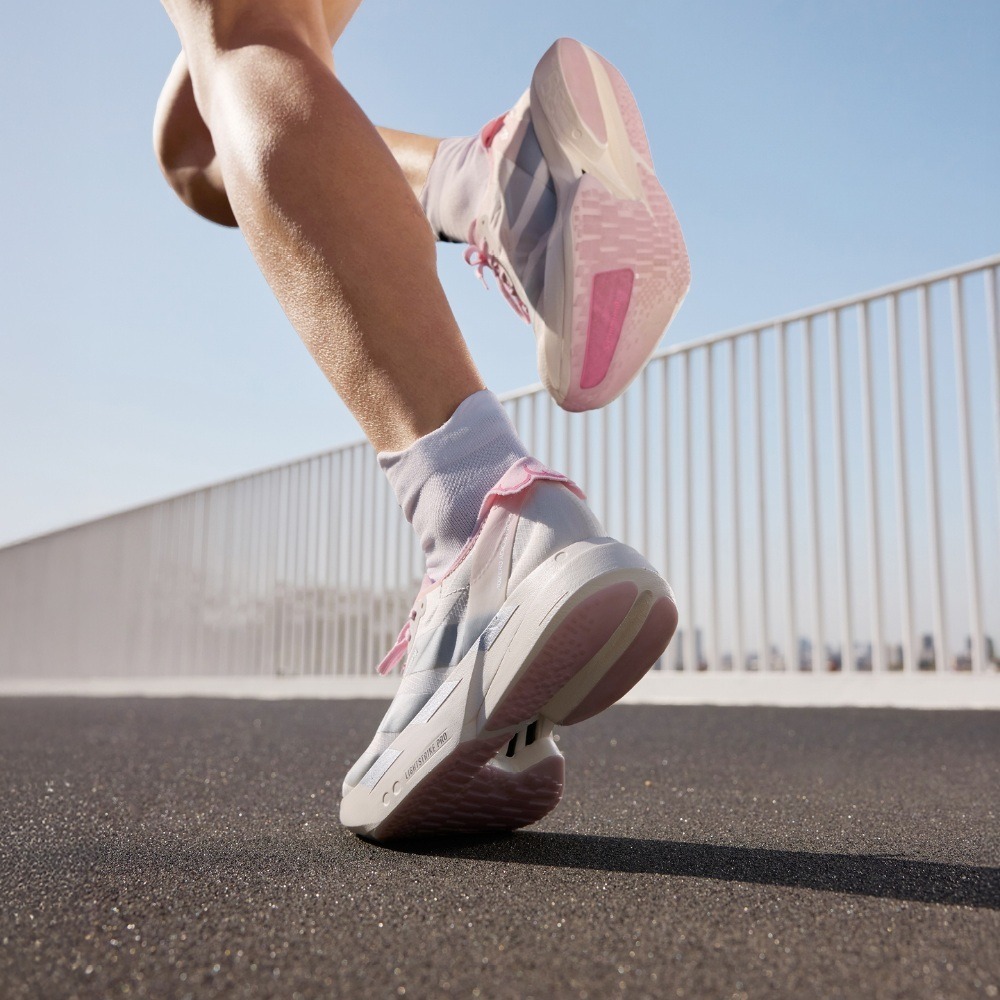 女鞋 ADIDAS ADIZERO ADIOS PRO 4 W 白粉 避震 輕盈 櫻花 運動 慢跑鞋【JQ4446】