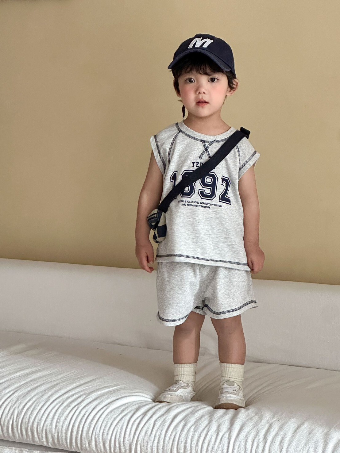 運動風休閒套裝/洋裝 ᝰ ＊短袖上衣 + 短褲/裙子