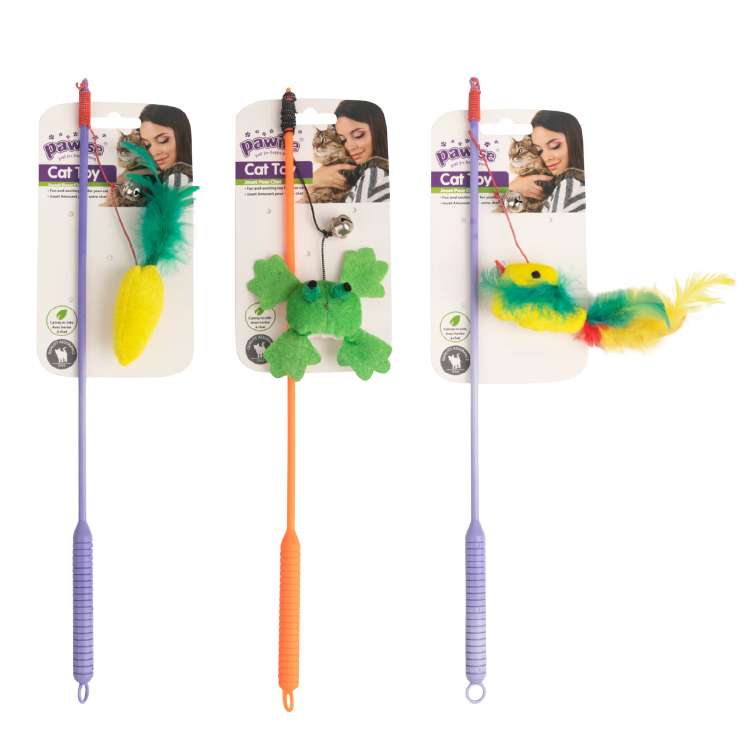 Pawise 三色毛毛蟲貓棒 (NO.28270)