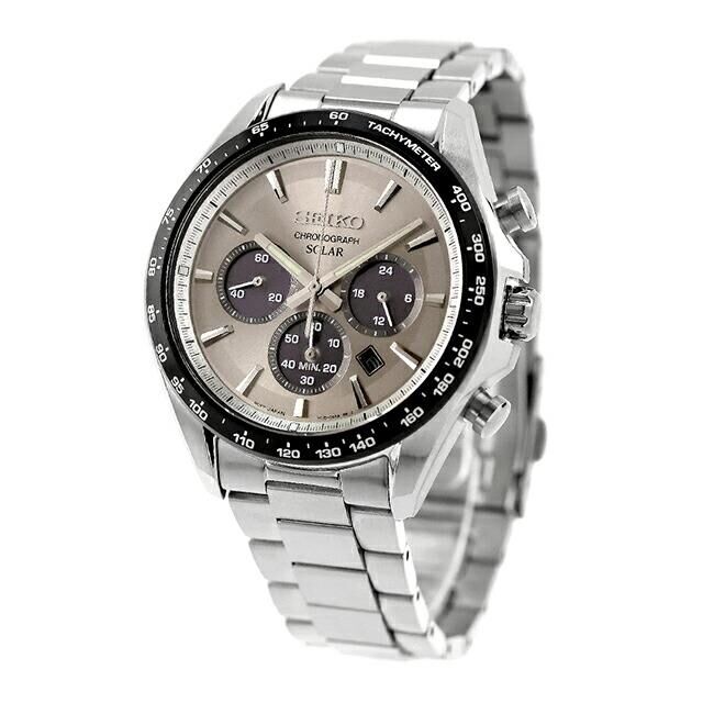 精工 Seiko Selection 計時碼錶模擬太陽能不鏽鋼錶帶腕錶 SBPY181 棕色錶盤 / SBPY183 藍色錶盤，SBPY185 黑色錶盤，SBPY187 黑色錶盤及錶殼