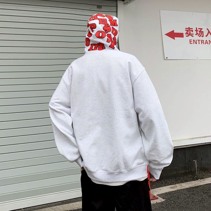 『RB』春款美式街頭設計感滿印字母帽T