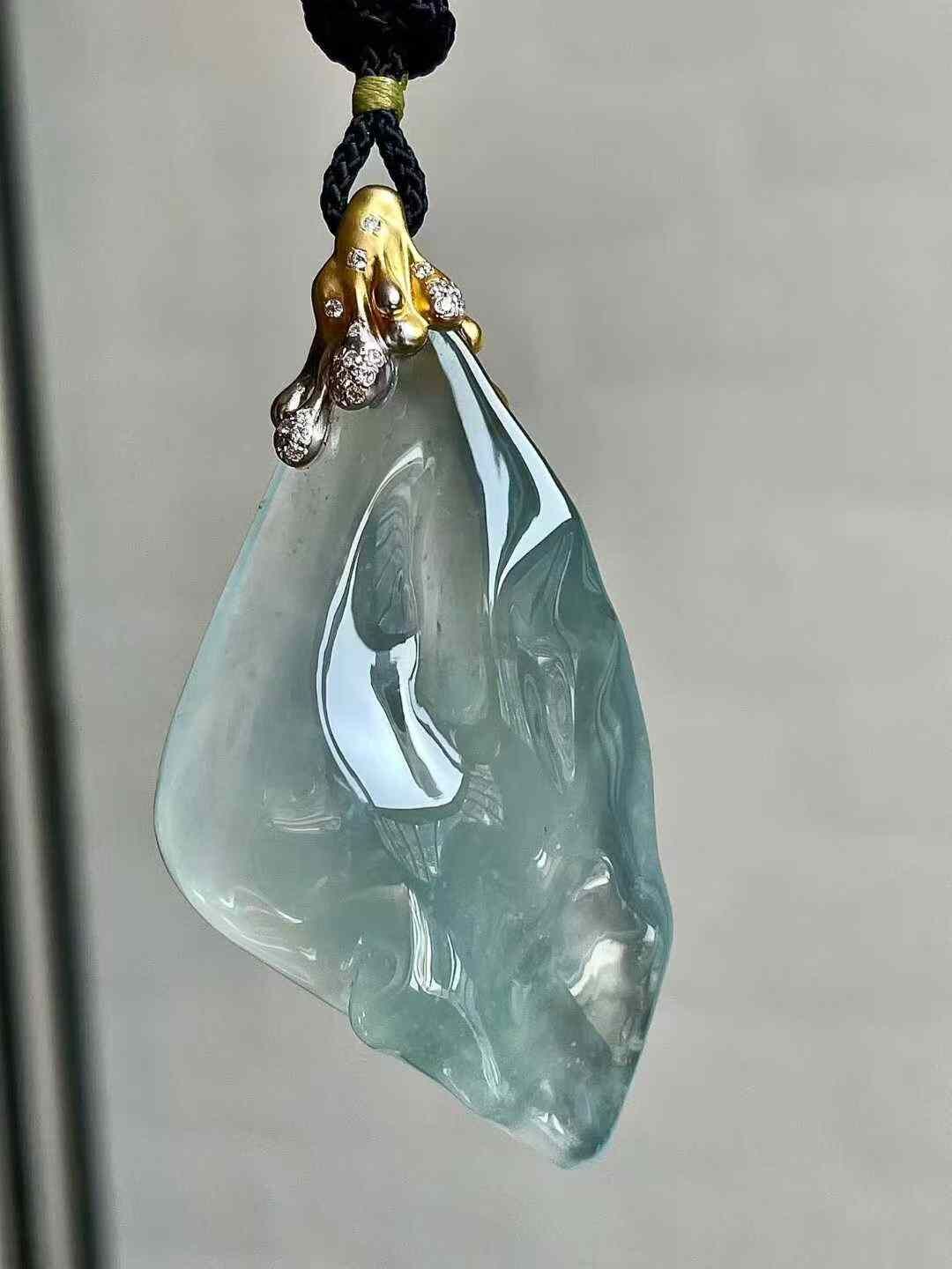 翡翠高冰隨形吊墜,天然翡翠A玉, 緬甸玉, Jade, Jadeite