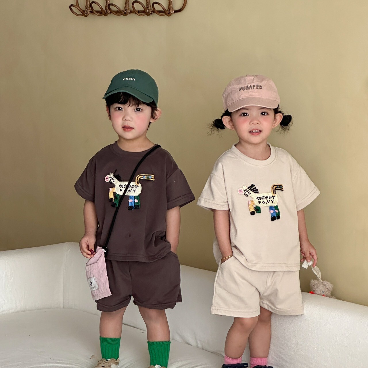 快樂小馬休閒套裝 ᝰ ＊短袖上衣 + 短褲