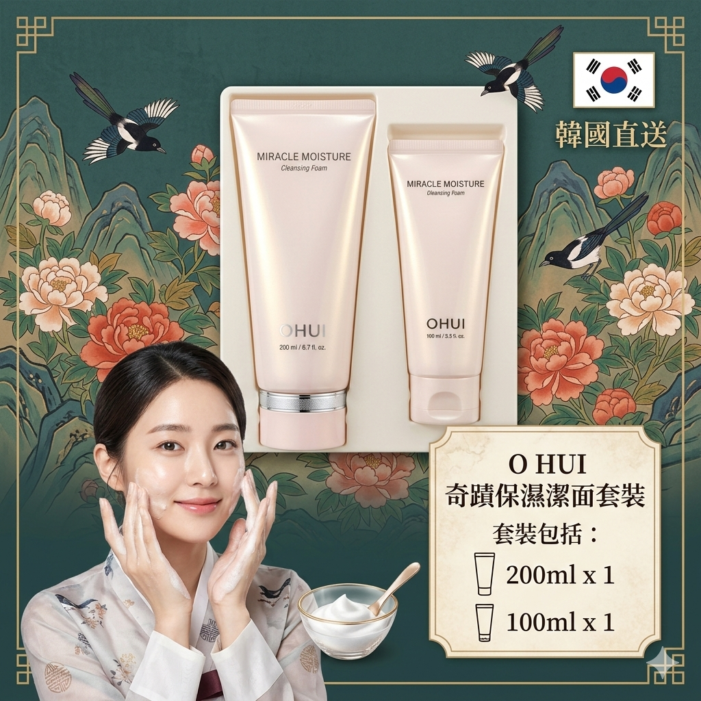 【韓國預購】AKR030302 O HUI 奇蹟保濕潔面套裝