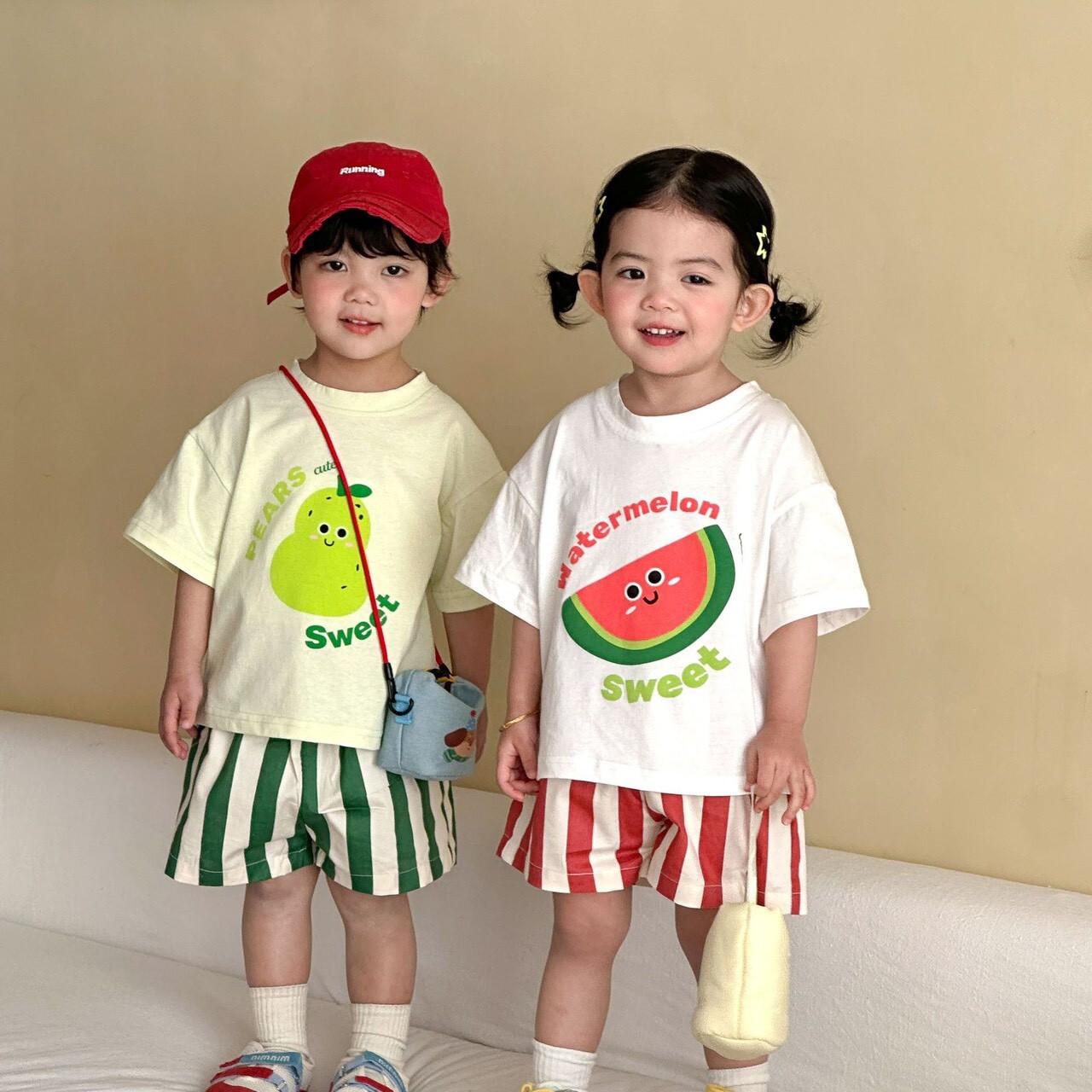 夏天來點水果休閒套裝 ᝰ ＊短袖上衣 + 短褲