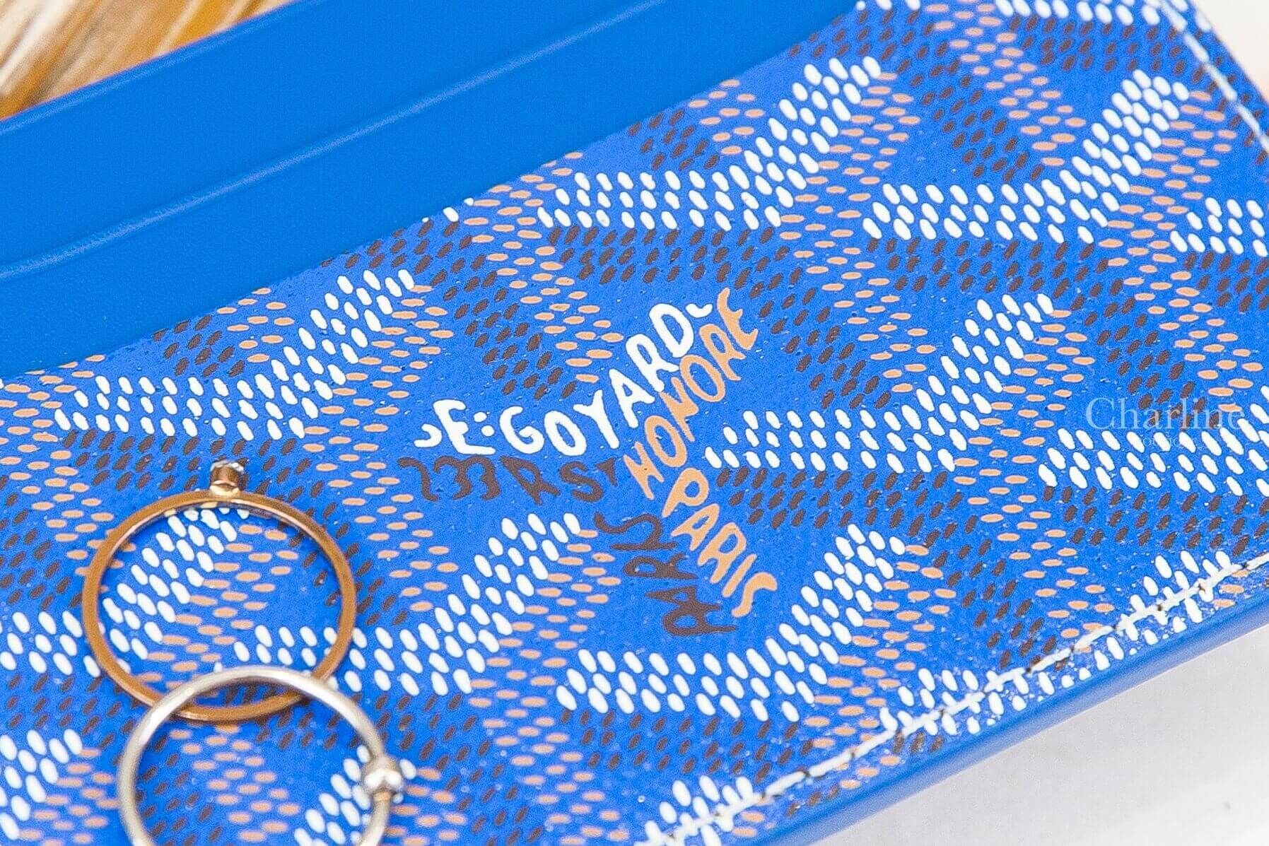 Goyard Saint-Sulpice Card Wallet 天空藍小牛皮拼黃色夾層內裡卡片夾