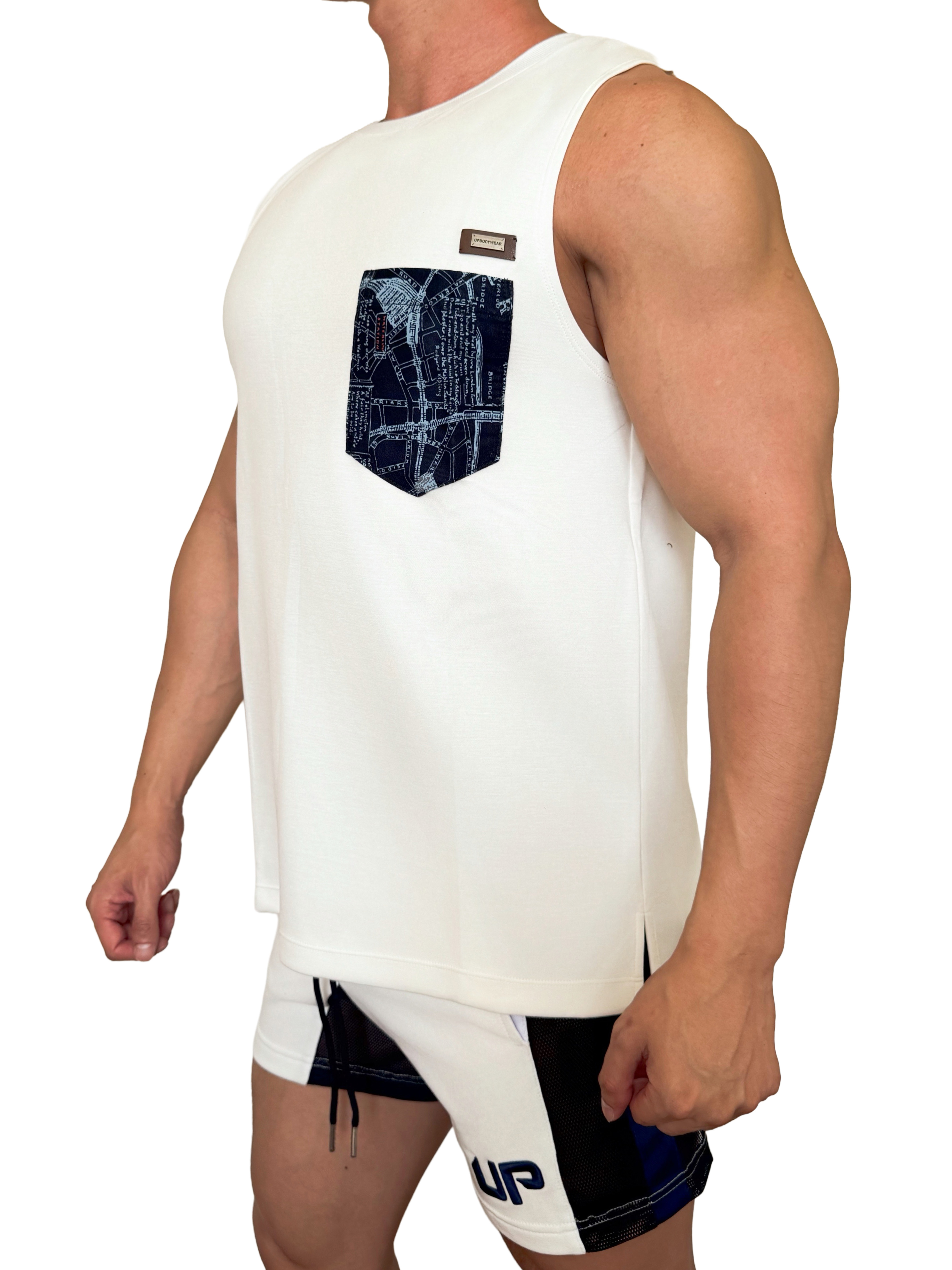 2026 全新系列 - Map Vest 寬肩背心 米白