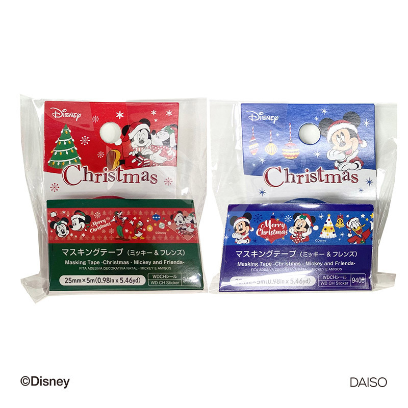 聖誕節紙膠帶/米奇＆朋友 2.5cm×5m