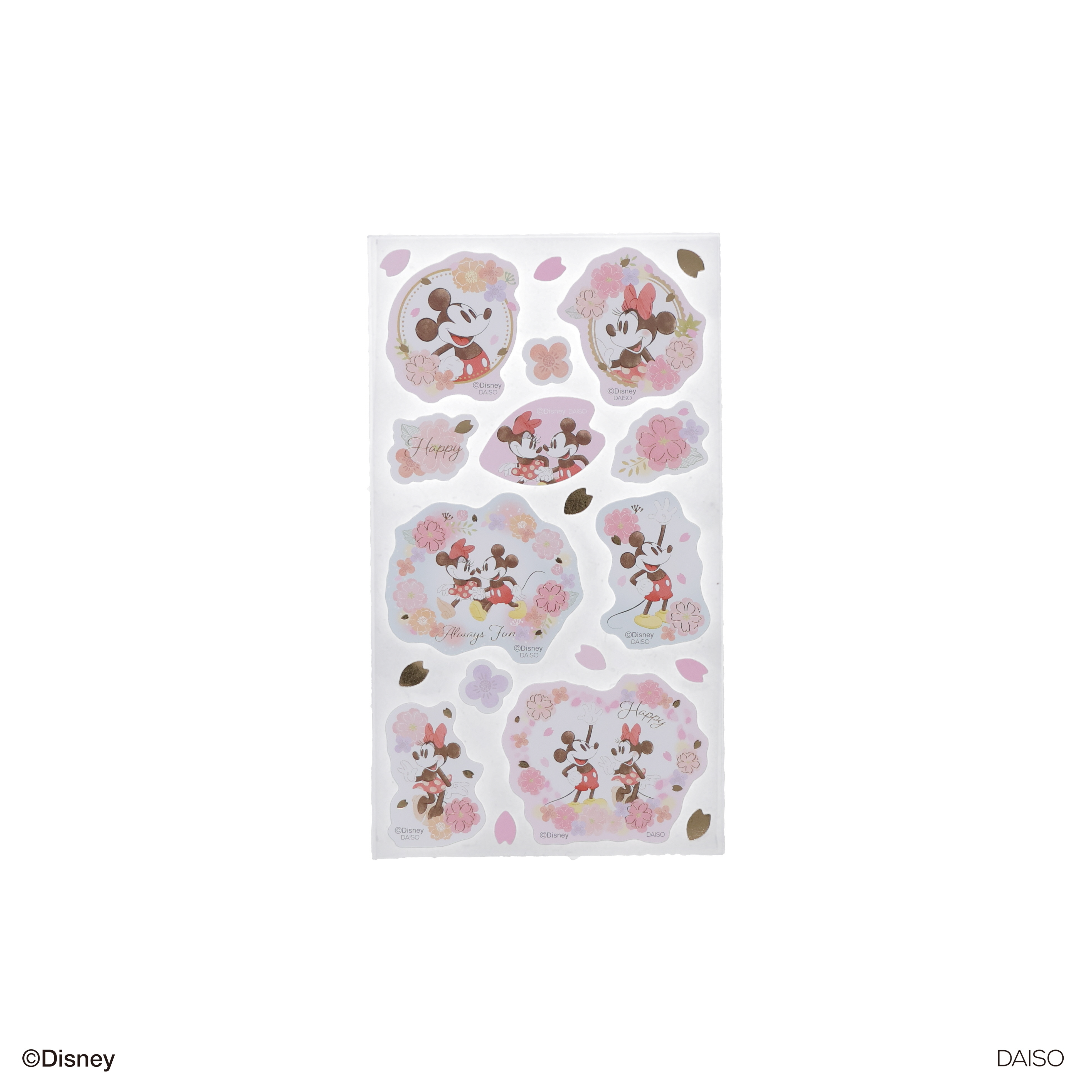 貼紙玩具/櫻花 米奇＆米妮