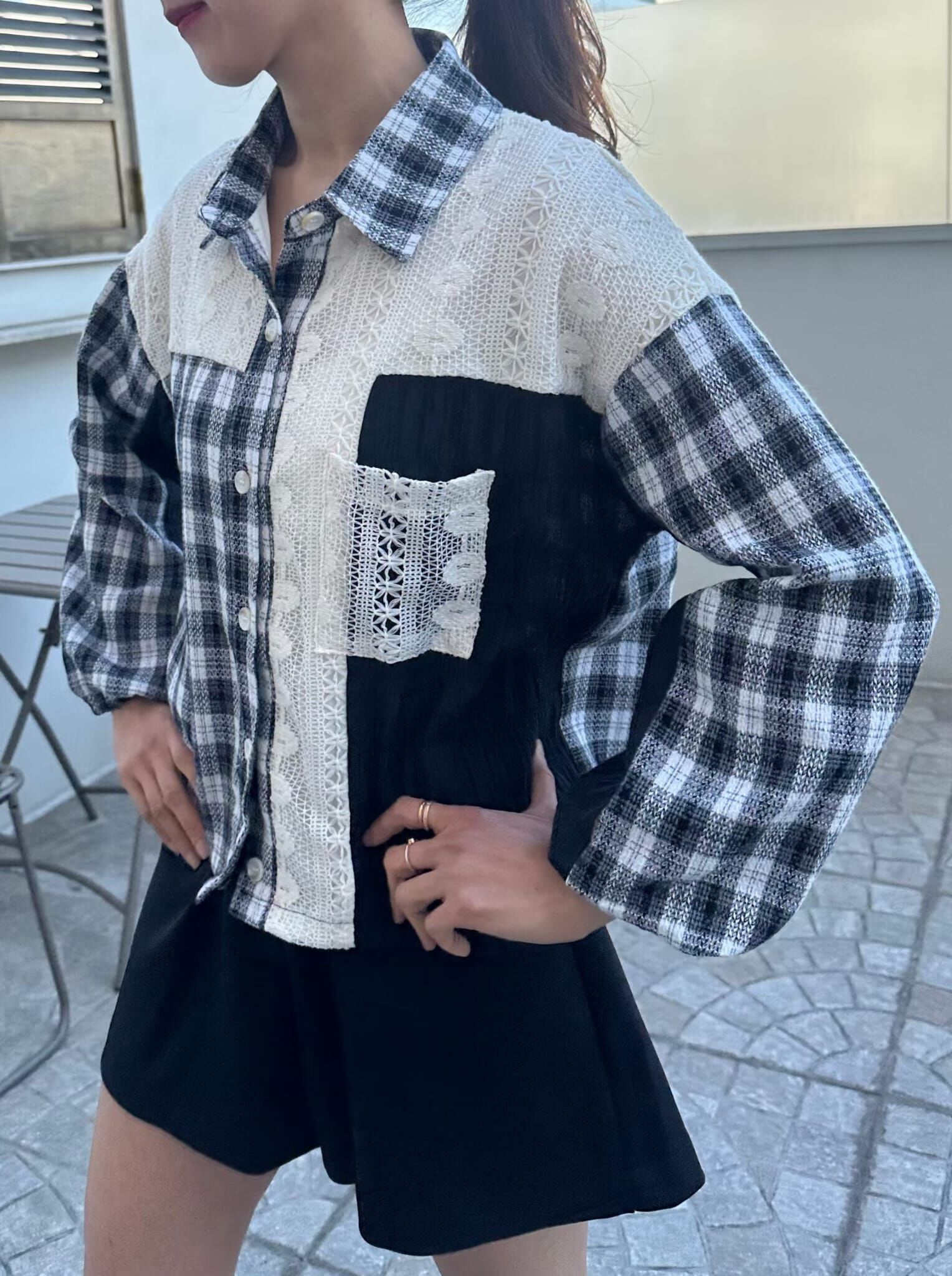 CC35 Echo Party風抓袖恤衫