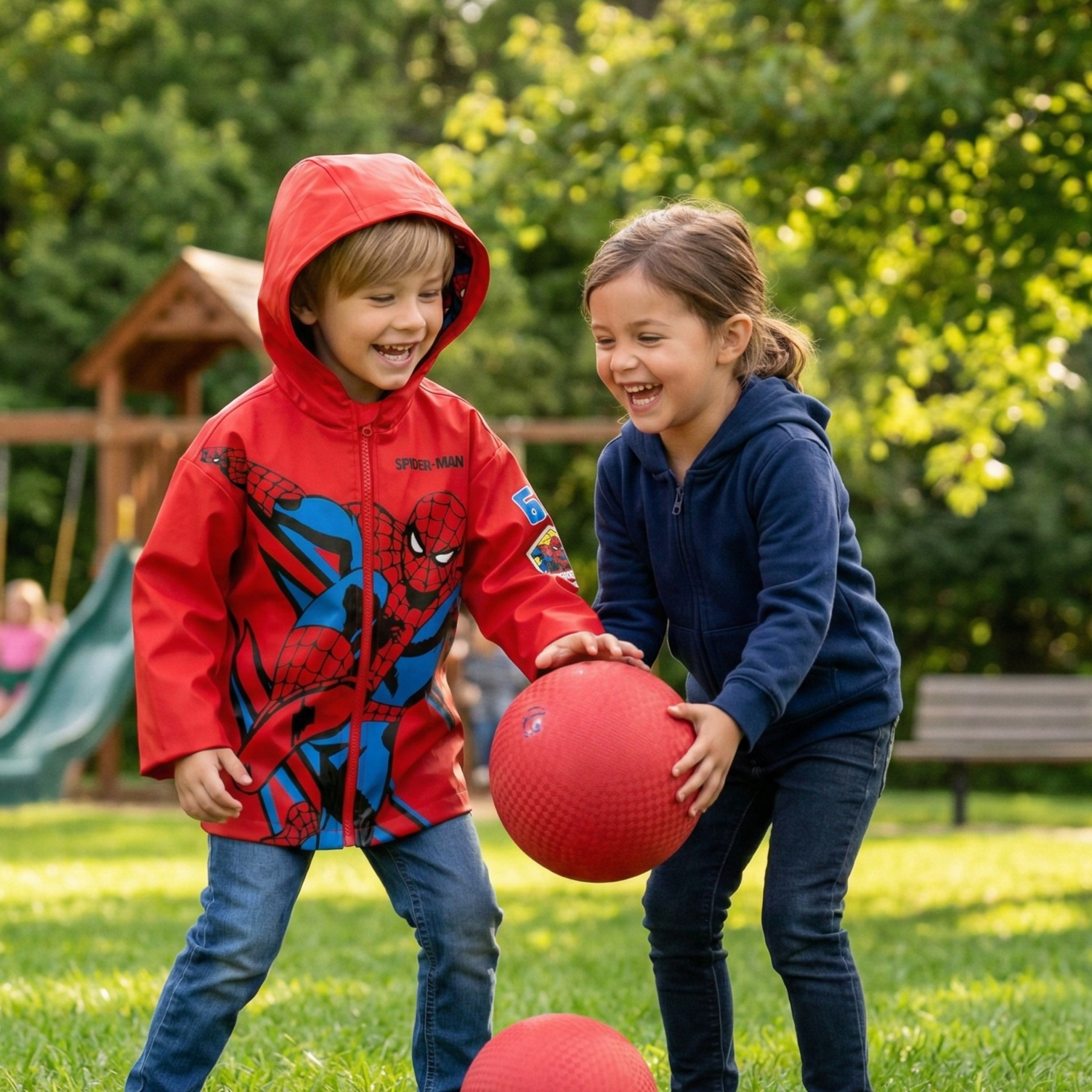 【預購】Character H030405 男童系列連帽防風雨衣