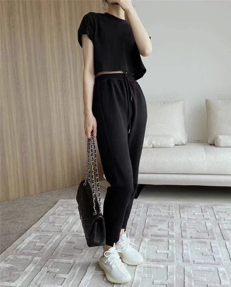 103-不規則太空棉長褲