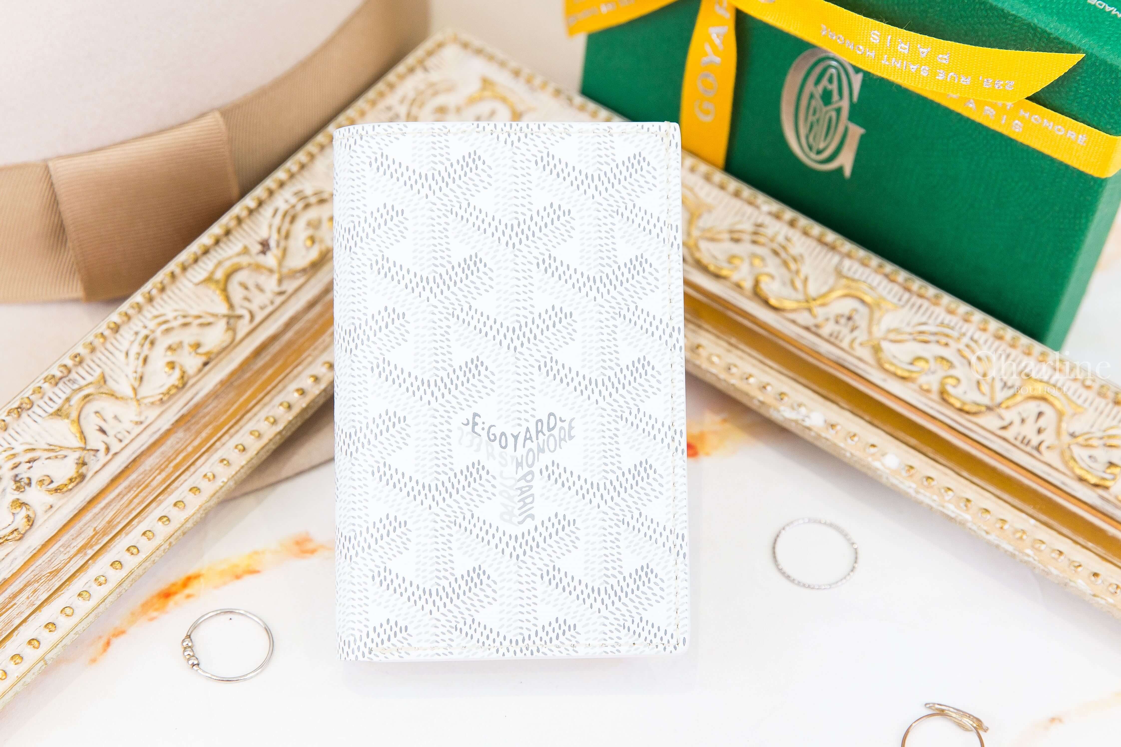 Goyard Saint-Pierre Card Wallet 白色拼黃色夾層內裡小牛皮卡片短夾