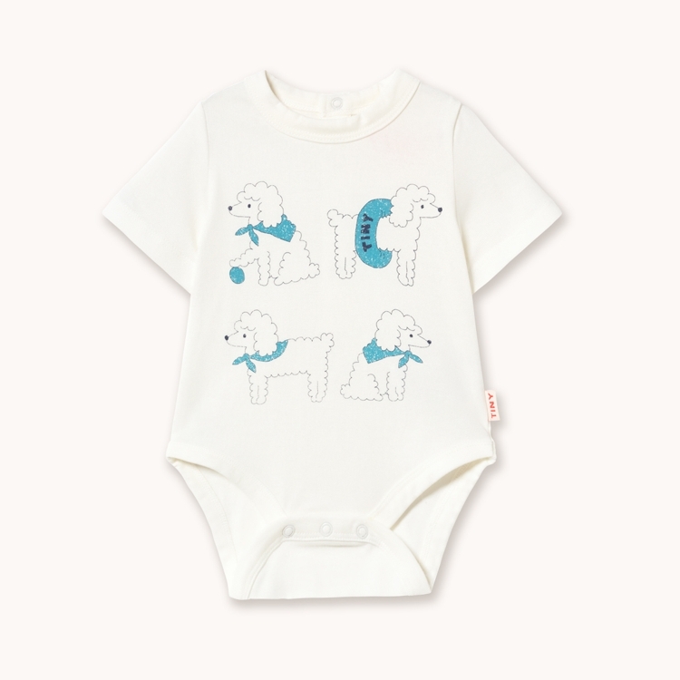 （預購）TINYCOTTONS 貴賓狗漫畫風包屁衣 POODLE GRAPHIC BODY - off-white
