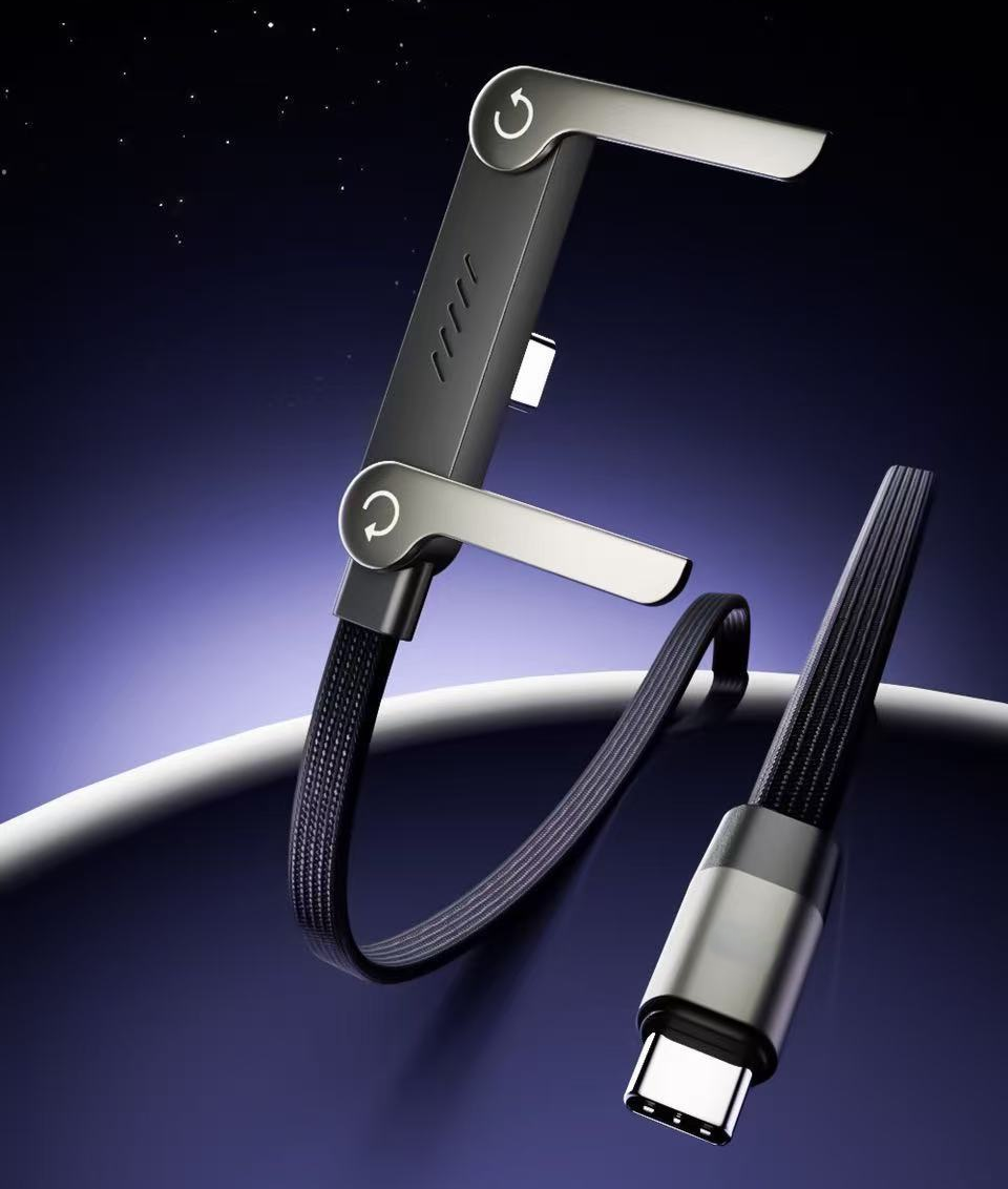 『可當支架』240W急速充電傳輸線， 雙type-c 支架充電二合一【最好用的充電線】快充效能 1m/1.5m