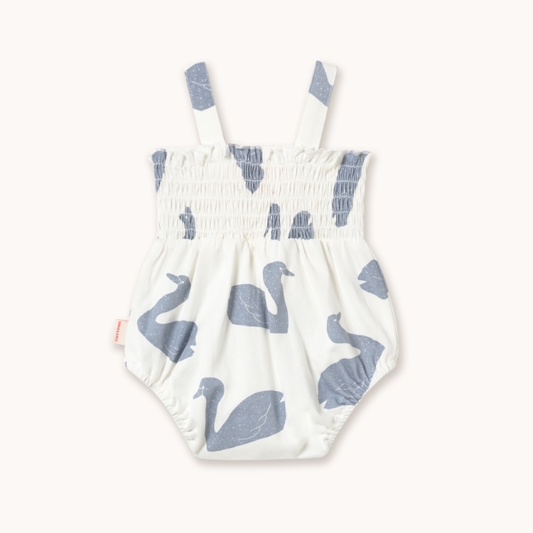 TINYCOTTONS 滿滿天鵝包屁衣  BIG SWANS KNITTED BODY - off-white