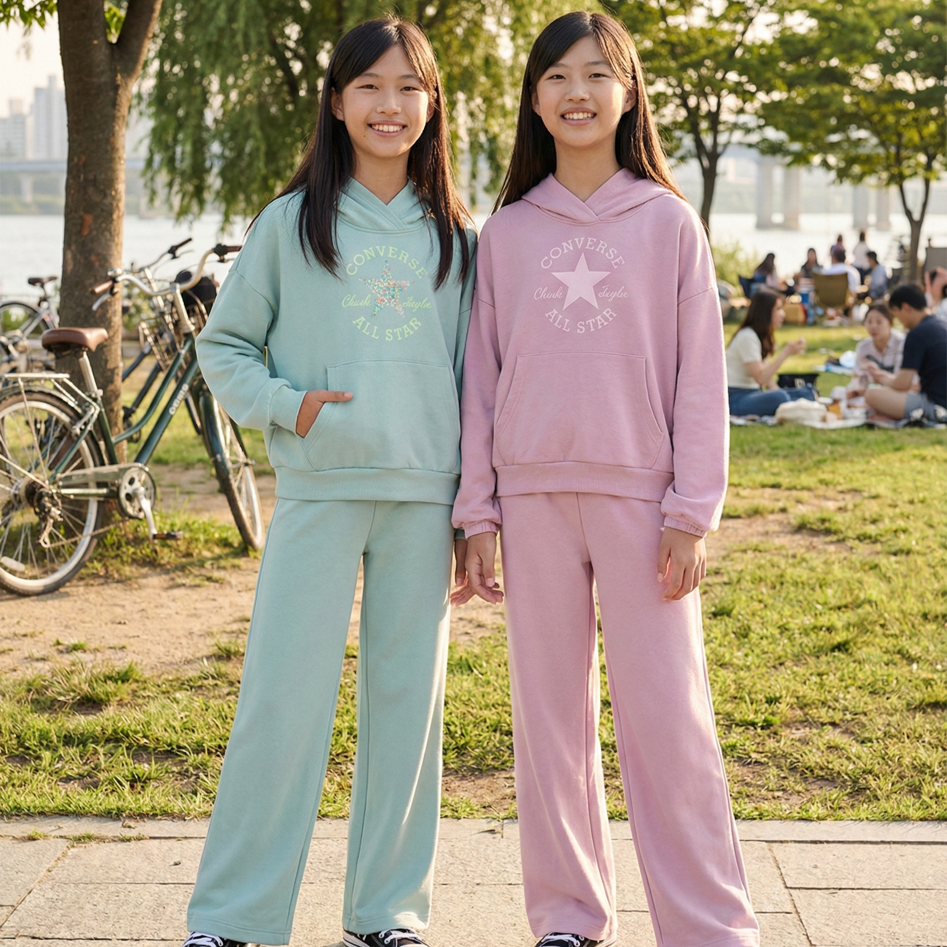 【預購】Converse H030408 青少年時尚運動兩件式套裝