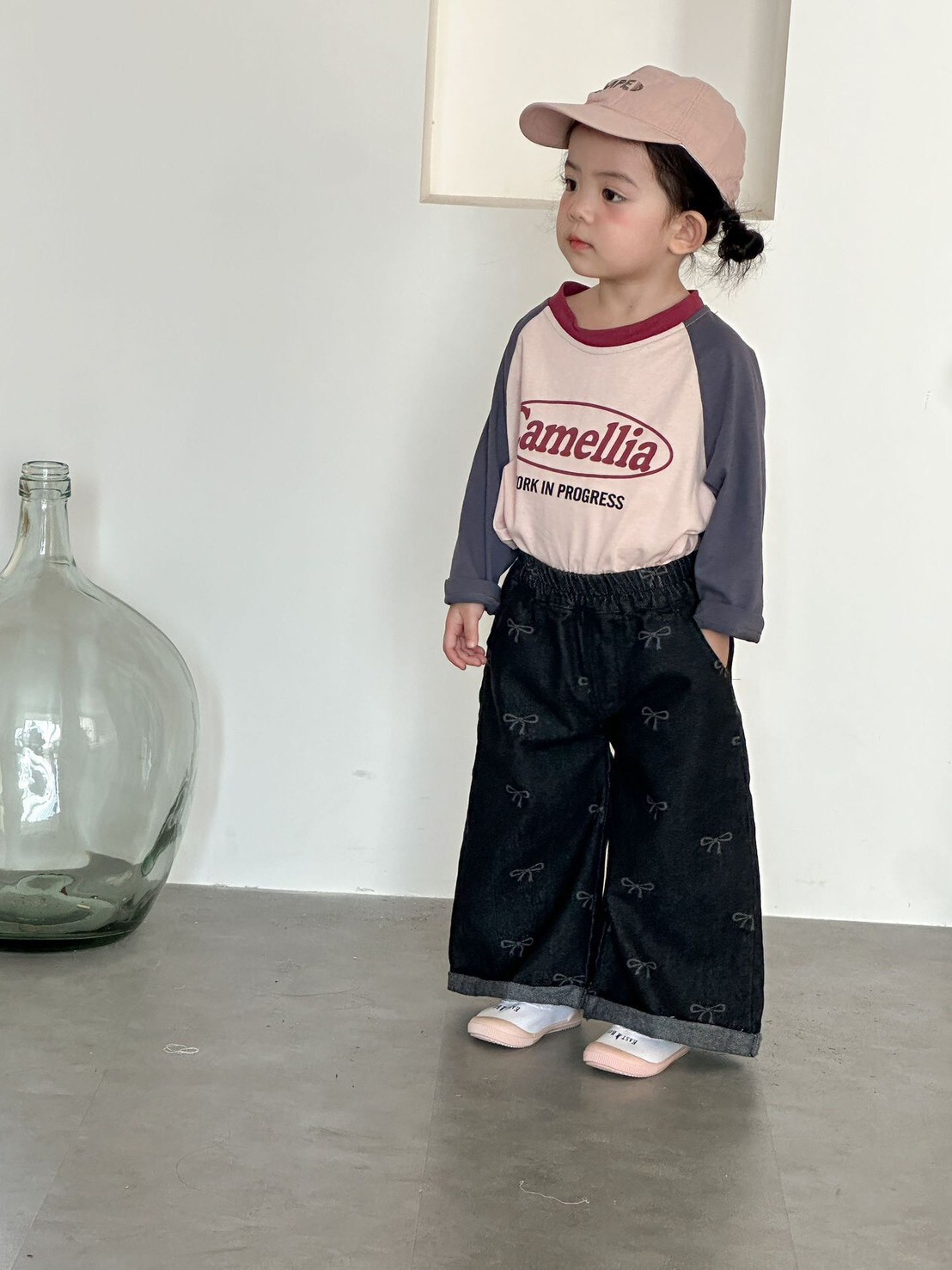 薄款ᝰ韓風造型蝴蝶結牛仔褲