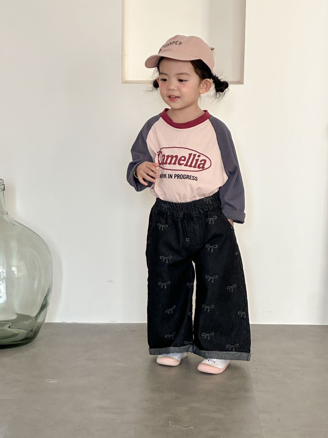 薄款ᝰ韓風造型蝴蝶結牛仔褲