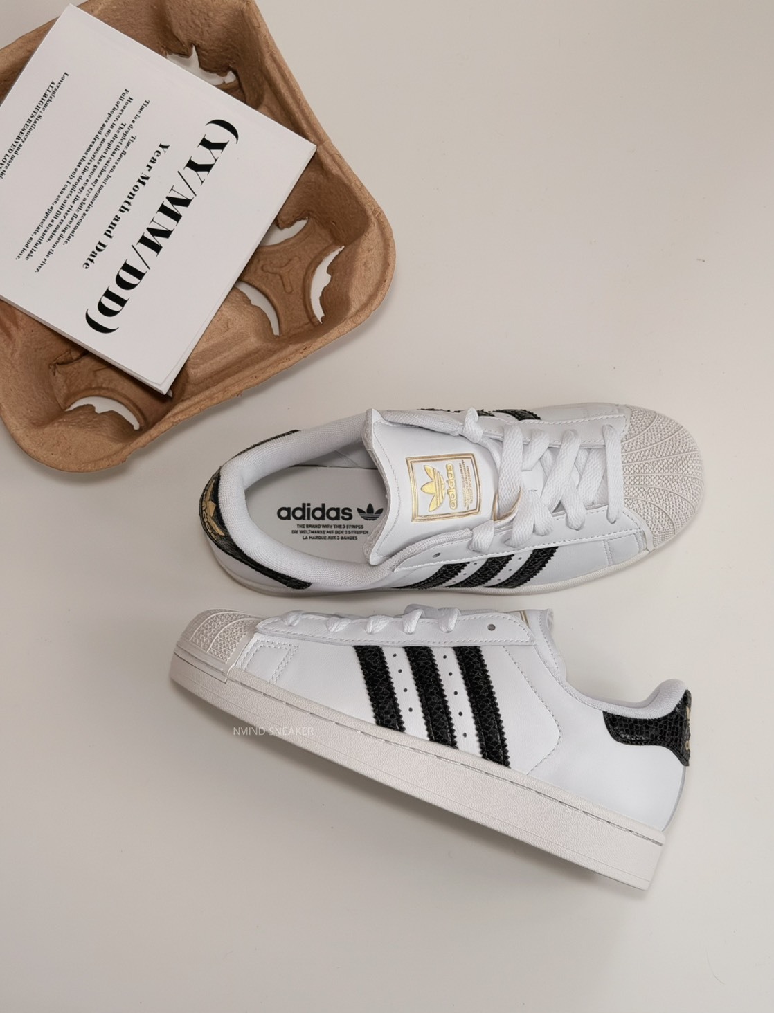 <蛇蛇駕到😎快速出貨>Adidas Superstar II  蛇紋皮革 貝殼鞋 黑蟒蛇🐍