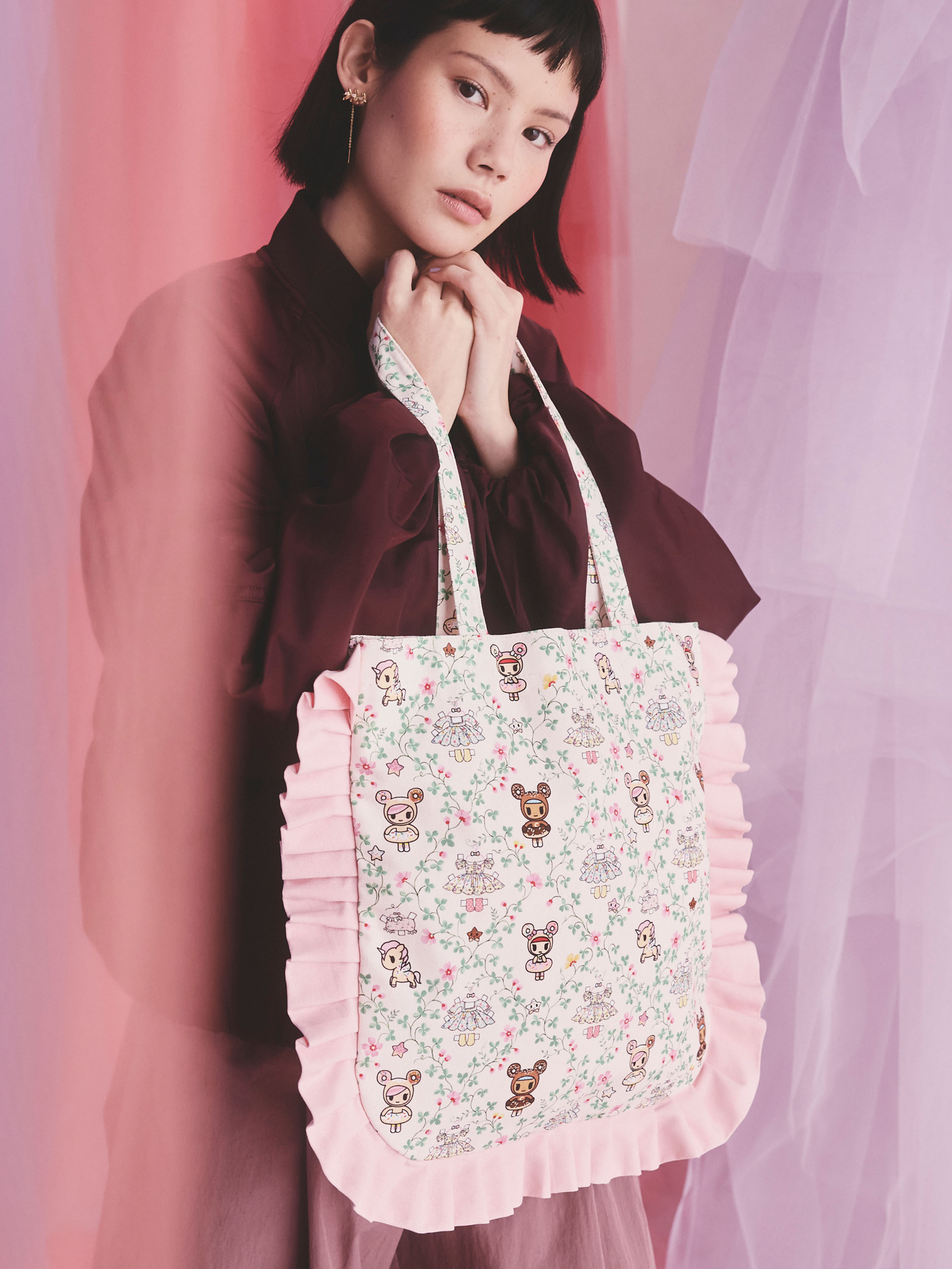 tokidoki Paper Dresses 荷葉邊托特包