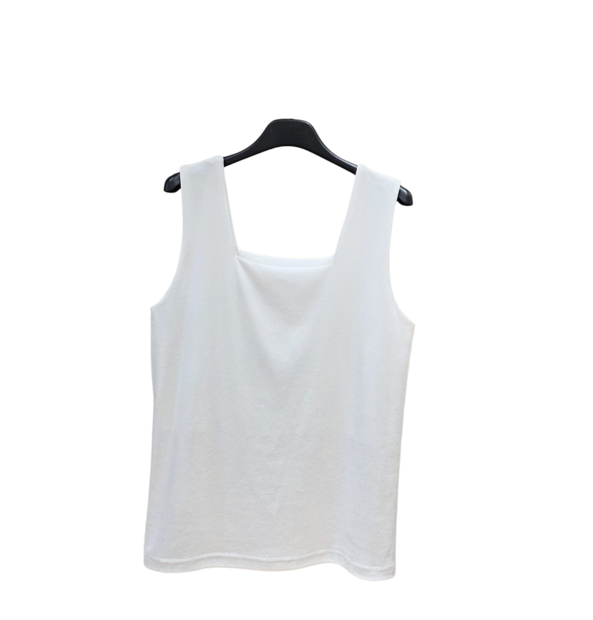 A43 #18733-1 方領背心 - 白色