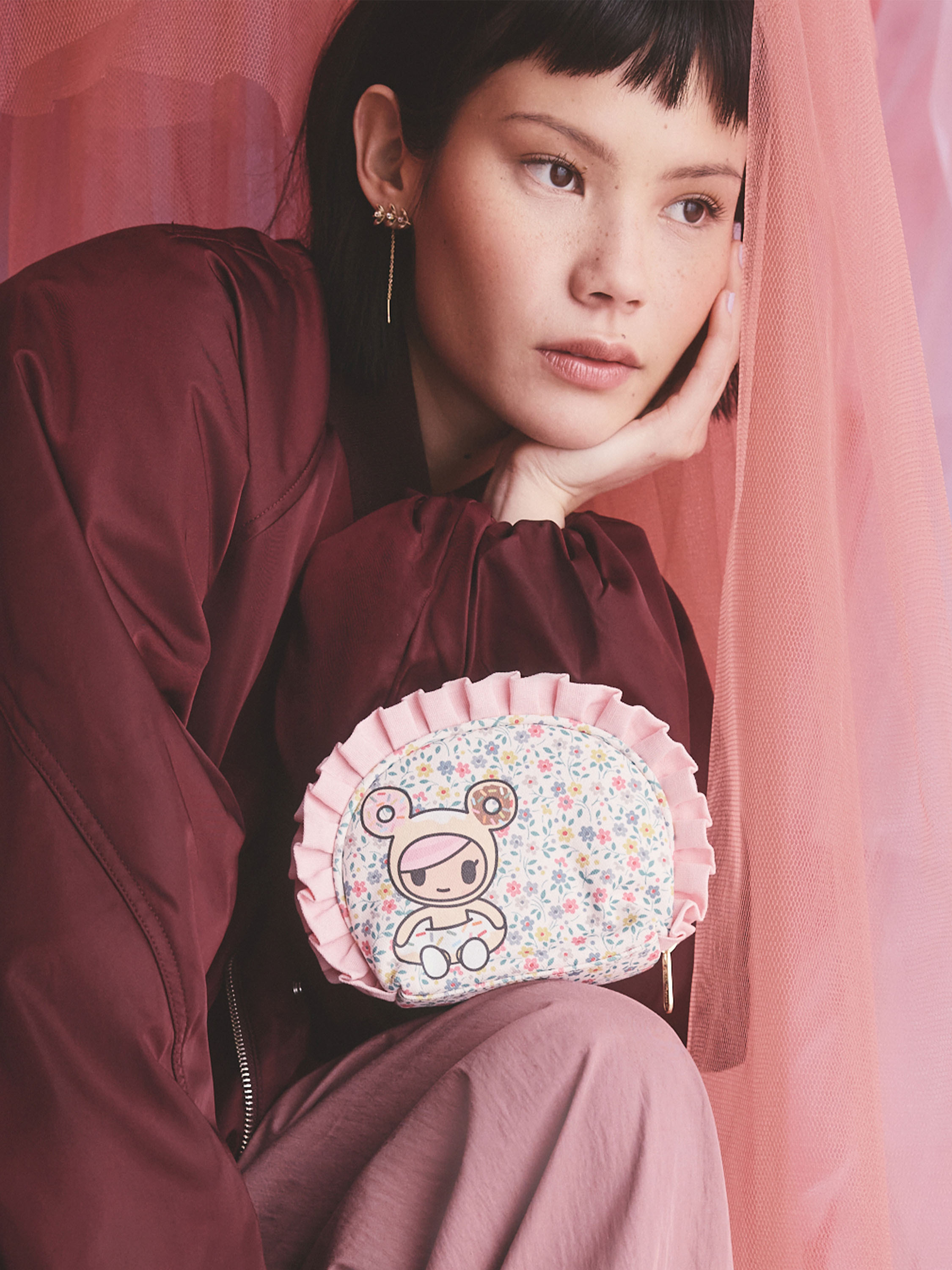 tokidoki Ditsy 半月型荷葉邊迷你收納包