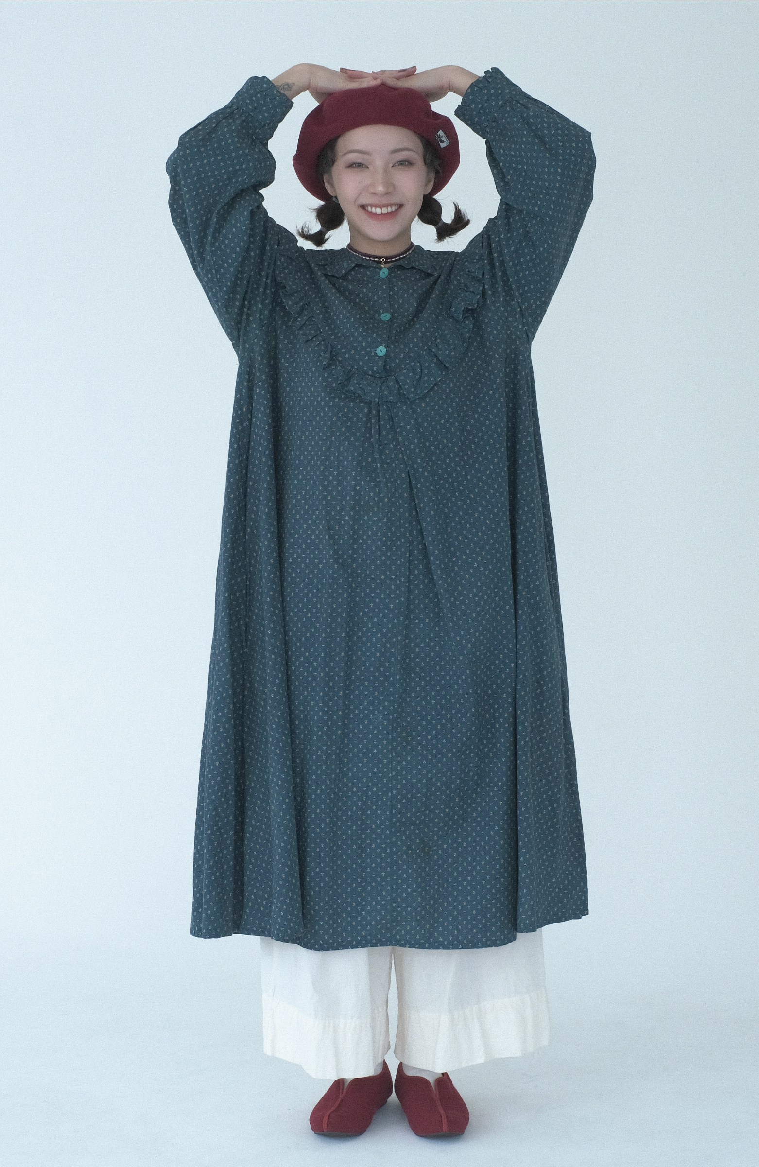 日系穿搭 羊毛貝雷帽 紅色