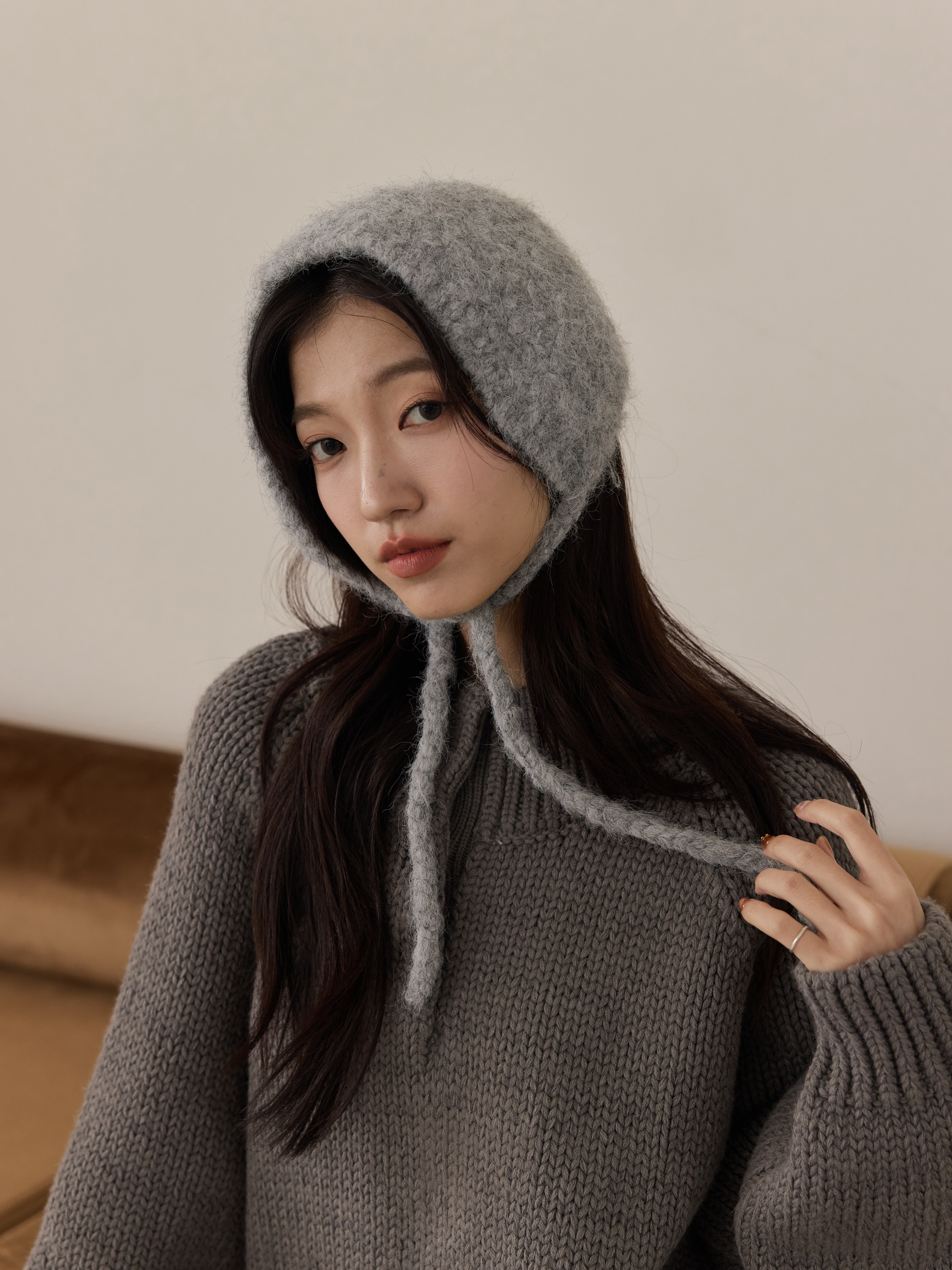 保暖軟萌綁帶護耳帽