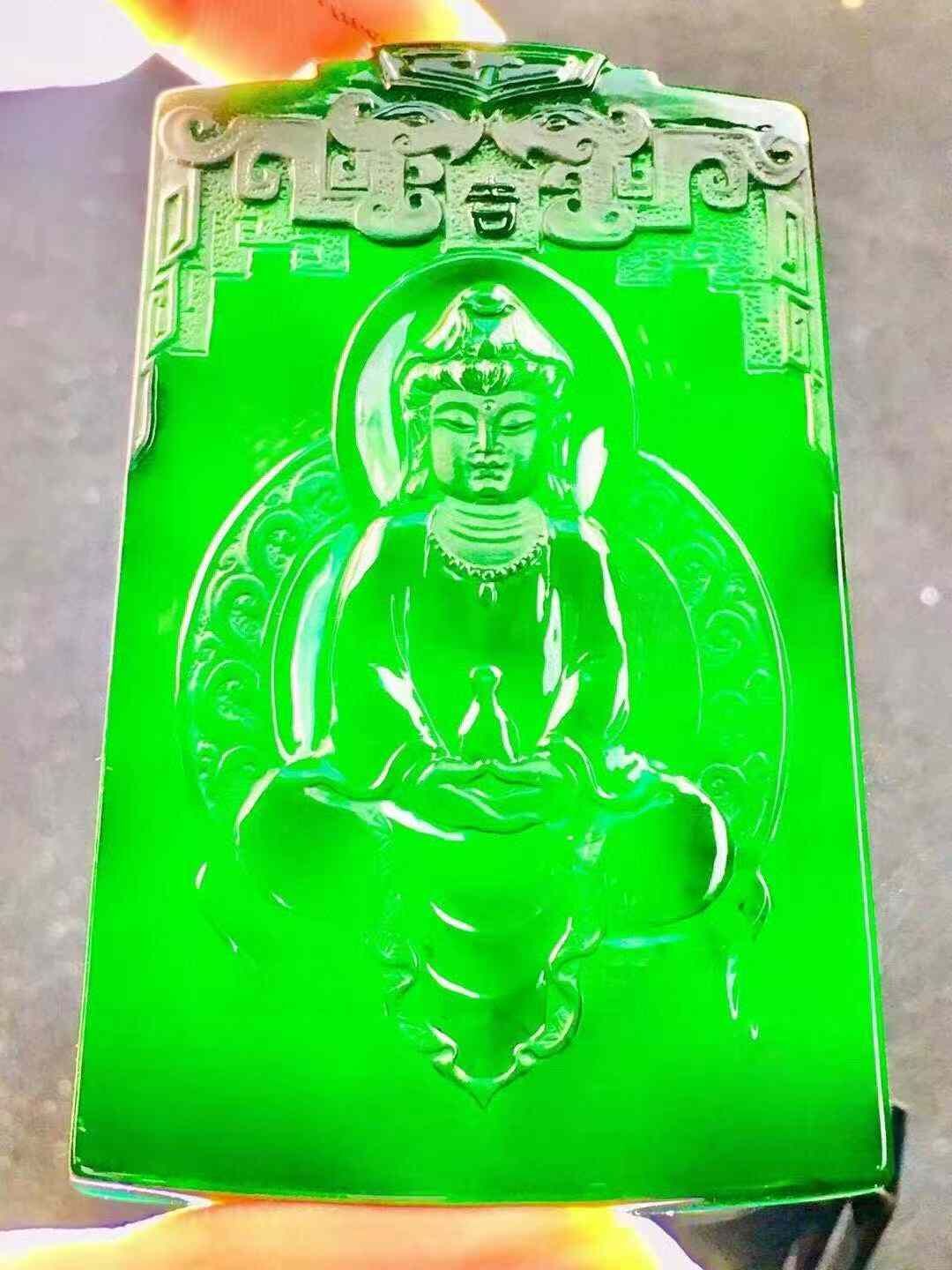 295944 翡翠墨翠正裝大觀音