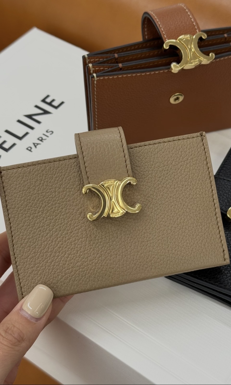 Celine Accordeon Cardholder Safari