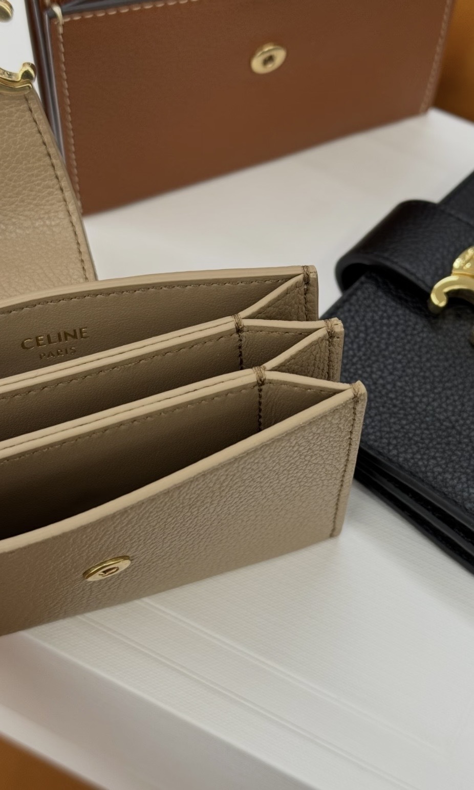 Celine Accordeon Cardholder Safari