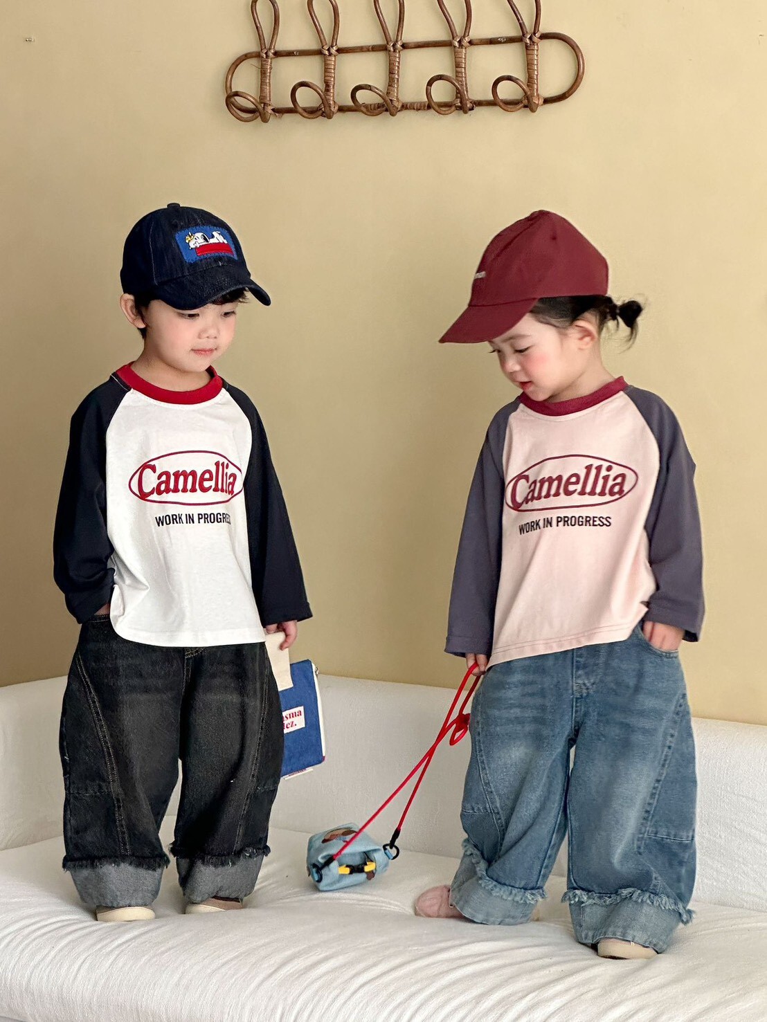 刷色造型ꕀꕀꕀ反折流蘇造型牛仔褲