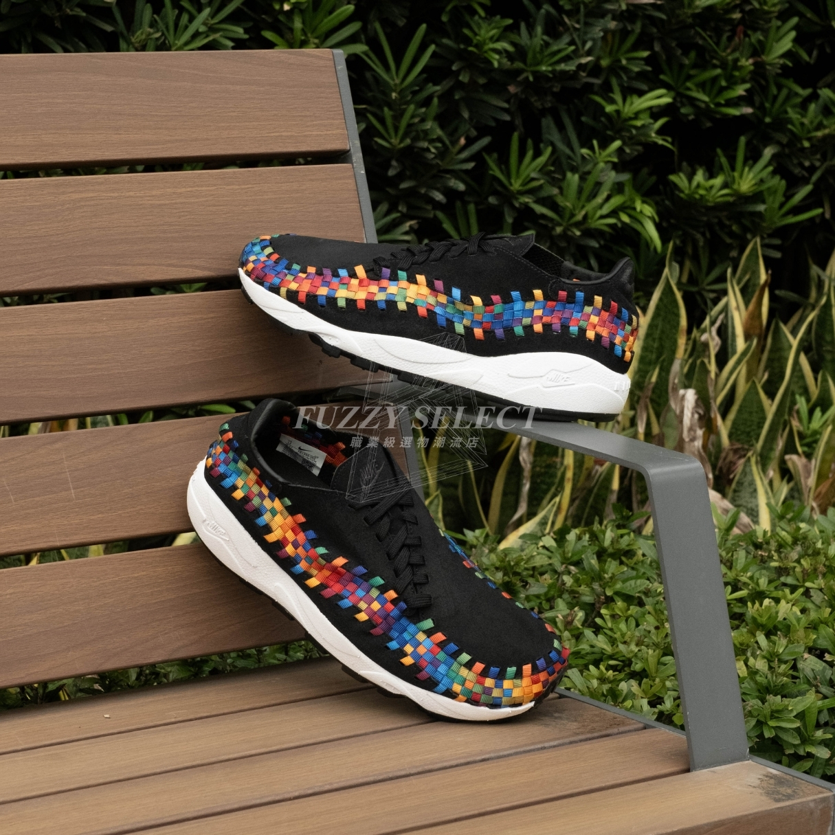 【逢甲 FUZZY】W Nike Air Footscape "Black Rainbow" 編織 黑彩虹 FB1959-002