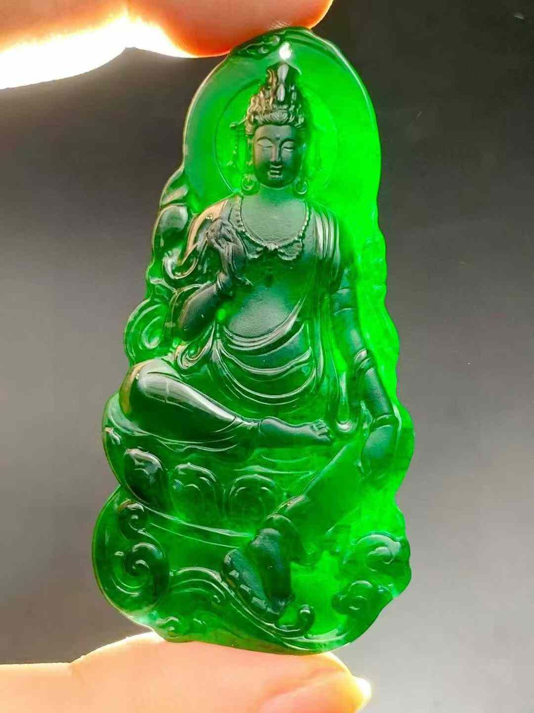 295946 翡翠墨翠正裝觀音