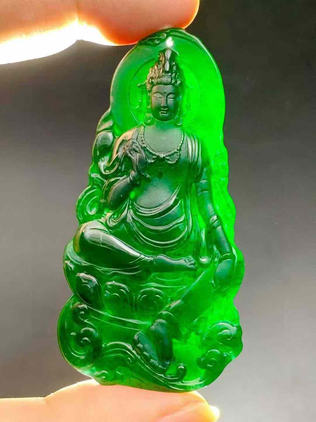 295946 翡翠墨翠正裝觀音